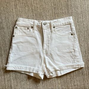 Madewell High Rise Denim Short White